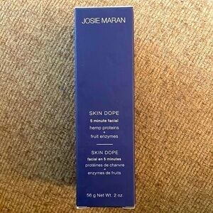 Josie Maran Skin Dope Unscented 5 Minute Facial Hemp Proteins + Fruit Enzymes